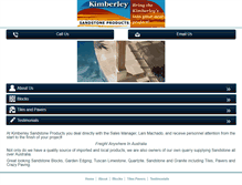 Tablet Screenshot of kimberleysandstone.com.au